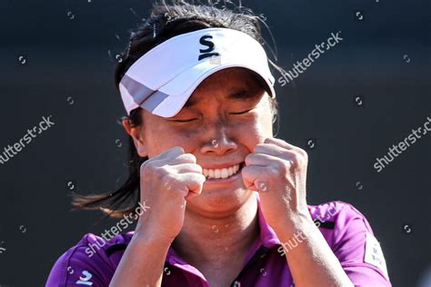 Japans Kurumi Nara Celebrates After Defeating Editorial Stock Photo