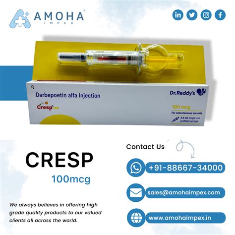 Darbepoetin Alfa Mcg Injection Cresp Mcg At Rs Vial