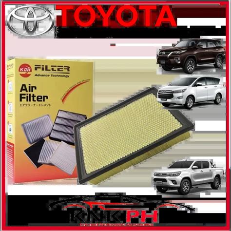 Toyota Innova Up Fortuner Up Hilux Revo Koji Air Filter