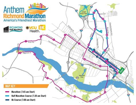 Road Closures For Saturday S Anthem Richmond Marathon City Of Richmond