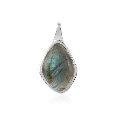 Maniry Labradorit 925 Silber Teardrop Anhänger 18ct Madagaskar