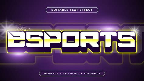 Premium Vector Vector Yellow And Purple Esport Gaming Editable Text