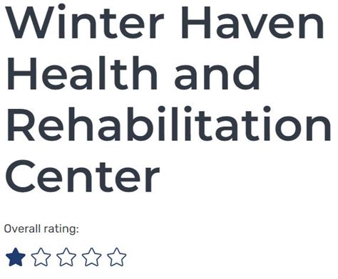 Winter Haven Health And Rehabilitation Center Lawsuits And Citation