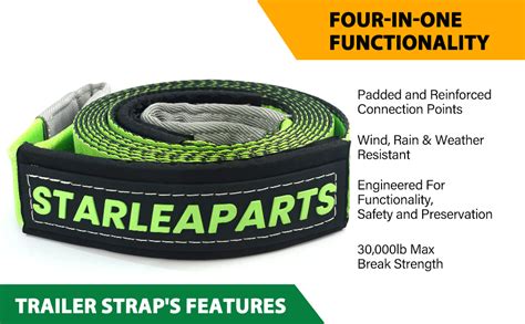 Amazon StarLeaparts Tow Strap Kit Lab Tested 30 000lb Break