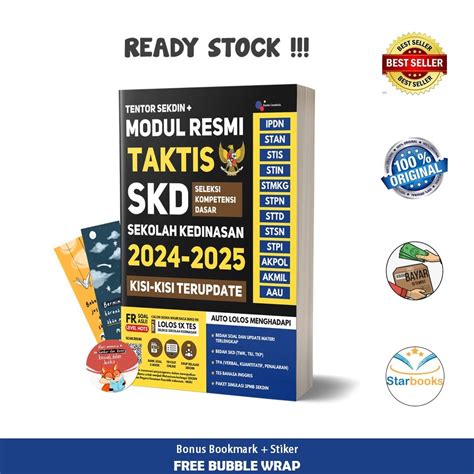 Jual Buku Modul Resmi Taktis SKD Sekolah Kedinasan 2024 2025 Kisi Kisi