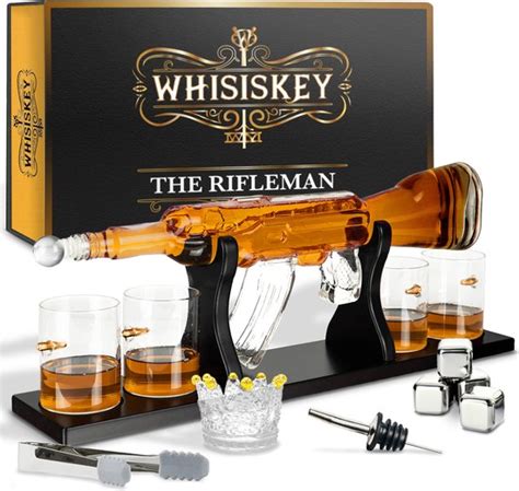 Whisiskey Whiskey Karaf AK 47 Luxe Whisky Karaf Set 1 L