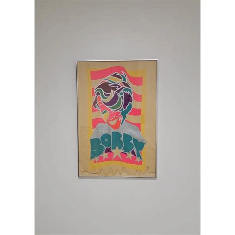 Framed 1968 Robert Kennedy Psychedelic Campaign Silkscreen Print Poste