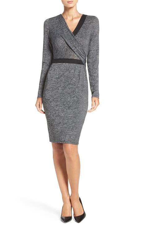 Adrianna Papell Knit Faux Wrap Dress Nordstrom