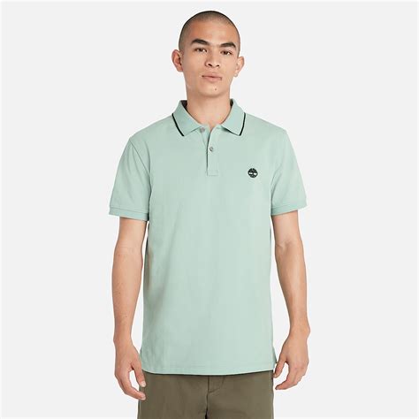 Millers River Printed Neck Polo Shirt For Men In Light Green