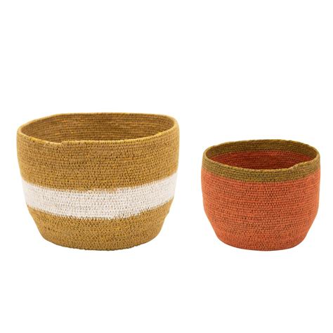 Hand Woven Seagrass Baskets Multi Color Set Of 2 By Creative Co Op