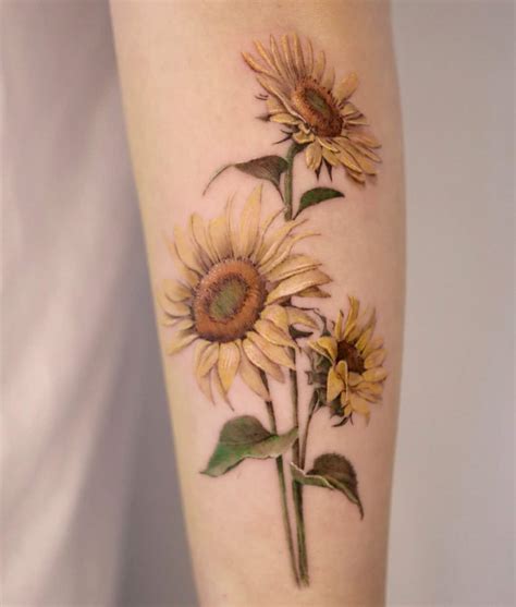 Top Sunflower Rose Tattoo Super Hot In Cdgdbentre