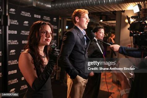 Dafne Keen, Joe Tandberg and Lewin Lloyd give interviews at the Gala ...