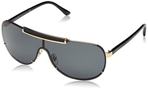 Versace Man Sunglasses Gold Frame Dark Grey Lenses 0mm Versace