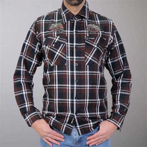 เสื้อเชิ้ตลายสก็อต เชิ้ตแขนยาว Hot Leathers Flannel Long Sleeve