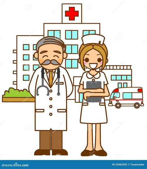 Hospital doctors and nurse stock illustration. Illustration of ...