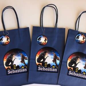 Godzilla Party Favors Bags,godzilla Party Supplies,birthday Godzilla Theme ,godzilla Gifts Bag ...