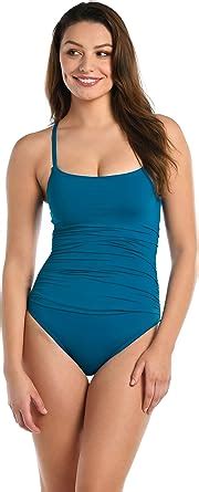 La Blanca Womens Island Goddess Rouched Body Lingerie Mio One Piece