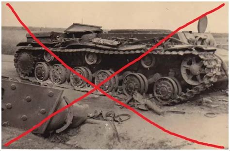 Foto Photo Panzer Tank Ww K O Kv Turm Abgesprengt Eur