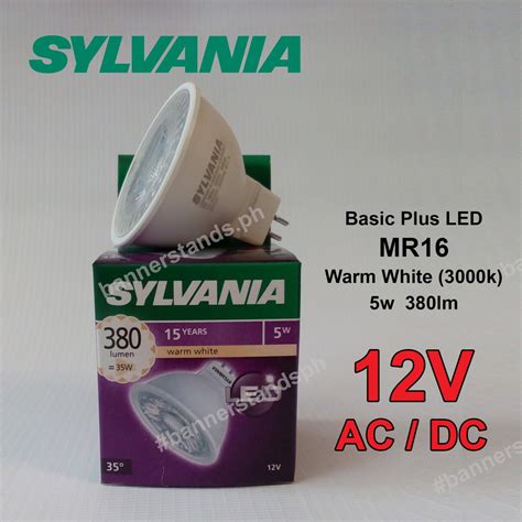 Sylvania Led Mr16 Gu5 3 5w 12v Ac Dc Warm White Ww 3000k 380lm