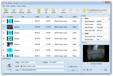 Free Media Converter 30 Download Review Screenshots