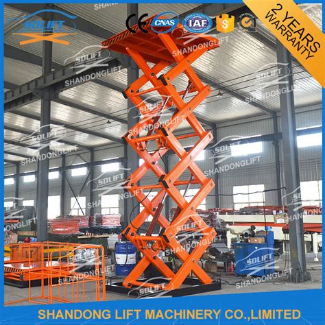 T M Ce Electric Stationary Hydraulic Scissor Lift Material Handling