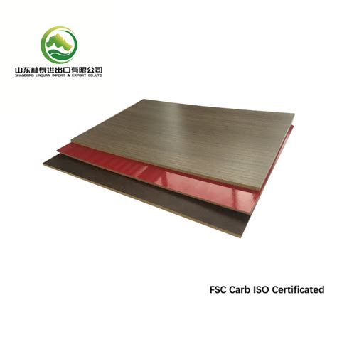 1220mm 2440mm 18mm Plain Melamine Laminated MDF Board Naked MDF