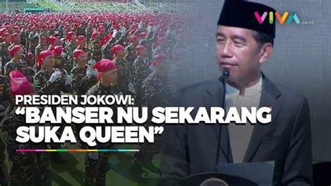 Jokowi Puji Drumband Banser NU Yang Bawakan Lagu Queen