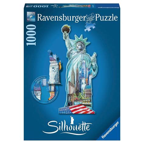 Puzzle Ravensburger Statua Wolno Ci Nowy Jork Silhouette Puzzle