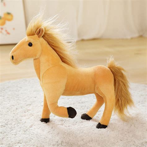 Horse Plush Toy Realistic Horse Stuffed Animal Little Pony Doll - High ...