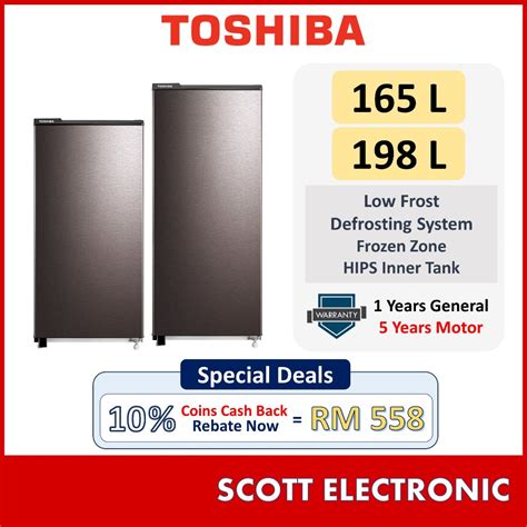 Delivery By Seller Kedah Penang Toshiba 165L 198L 1 Door