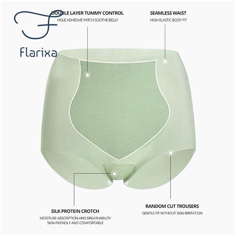 Cheap Flarixa Summer Ice Silk Panties Womens Seamless Underwear High