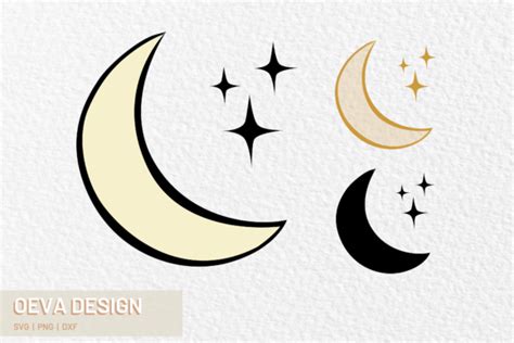 Crescent Moon And Star Designs