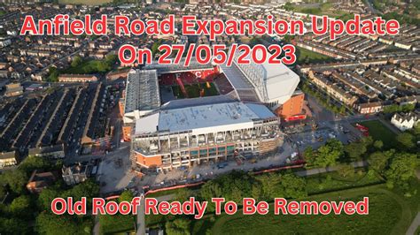 Anfield Road Expansion Update On Cranes On Pitch Ready To