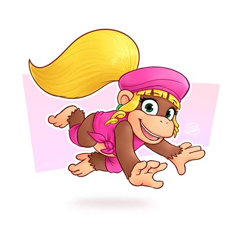 Day 16 Dixie Kong By Luigil On Deviantart