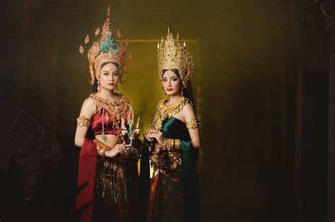 CAMBODIA Ancient Costumes For The Queen Of Khmer Empire