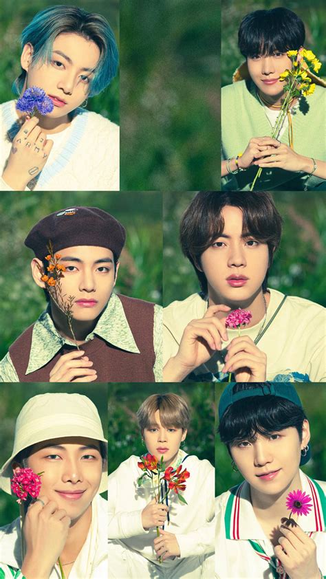 Download Lockscreen Bts Flower Photoshoot Wallpaper