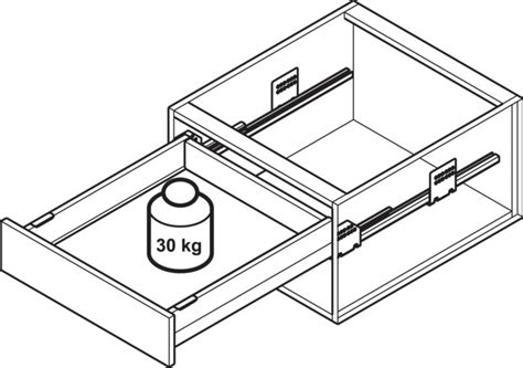 Set Tiroir Hafele Matrix Box Slim Avec Amortisseur 89 Mm BATIFER