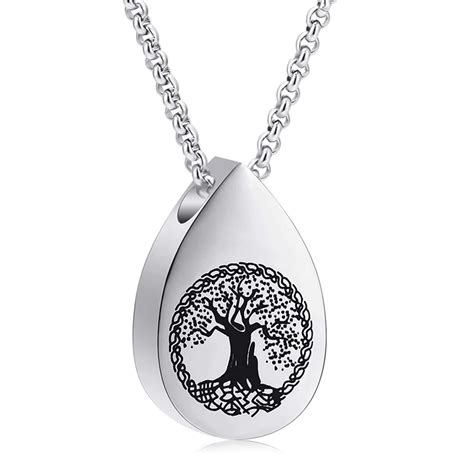 Collier De Cendres Keepplex En Acier Inoxydable Vie D Arbre Larme