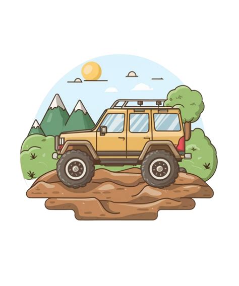 Free Off Road Car Illustration For T Shirt Design 43771375 Png