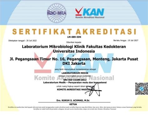 Pertama Dan Satu Satunya Di Indonesia Laboratorium Mikrobiologi Klinik