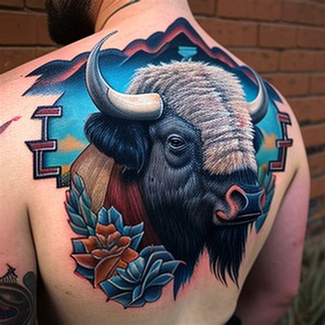 55 Bison Tattoo Ideas - TattooClue.com