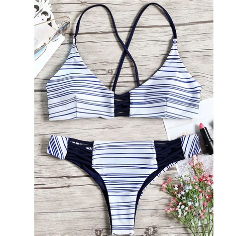 Aliexpress Buy New Summer Sexy Women Bikini Set Two Piece Striped