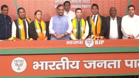 4 Mlas Including One Trinamool Mla Joins Meghalaya Bjp Amid Mamatas