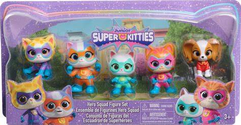 Disney Junior SuperKitties Hero Squad 5-Piece Figure Set, Officially ...