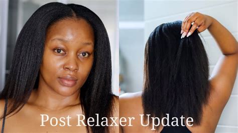 One Week Post Relaxer My Updated Relaxed Hair Wash Day Routine Youtube