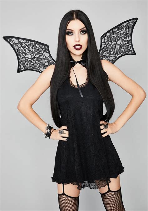 Halloween Lace Bat Wing Cape Black Dolls Kill