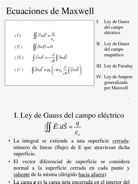 Ecuaciones De Maxwell Pdf Ecuaciones De Maxwell Campo Eléctrico