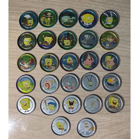 Tazos Titanium Bob Esponja LOTE C 27 TAZOS Shopee Brasil