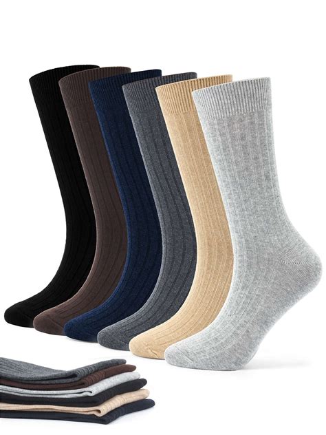 Gustave 3 Pairs Men Dress Crew Socks Comfort Cotton Business Casual