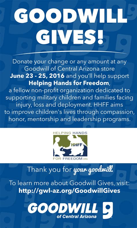 Goodwill Gives Day in Maricopa County | Helping Hands For Freedom